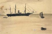 Edouard Manet Le Kearsargee a Boulogne (mk40) oil painting